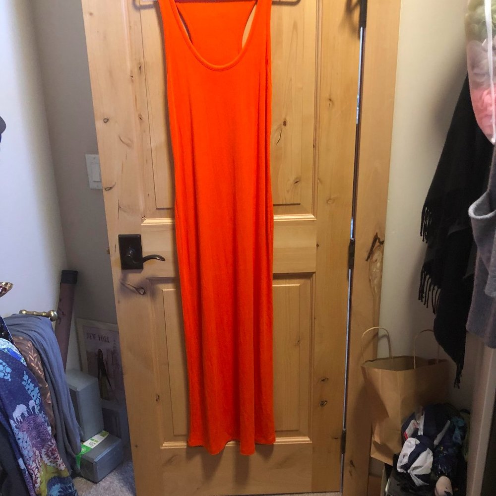 NWOT Joan Vass ribbed maxi tank dress